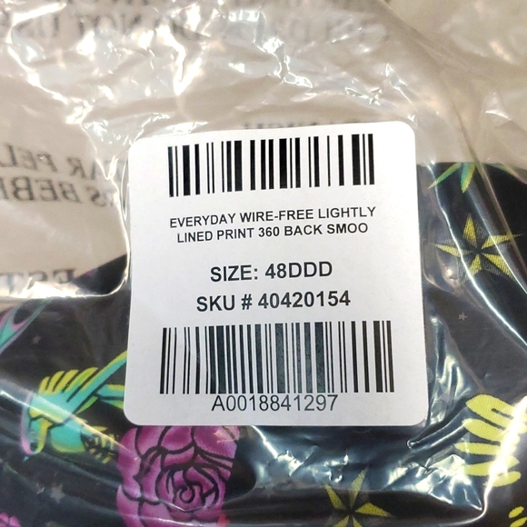 ❤️NWT VINTAGE TORRID MERMAID TATTOO WIRELESS BRA - BACK SMOOTHING LIGHTLY LINED - Picture 6 of 10